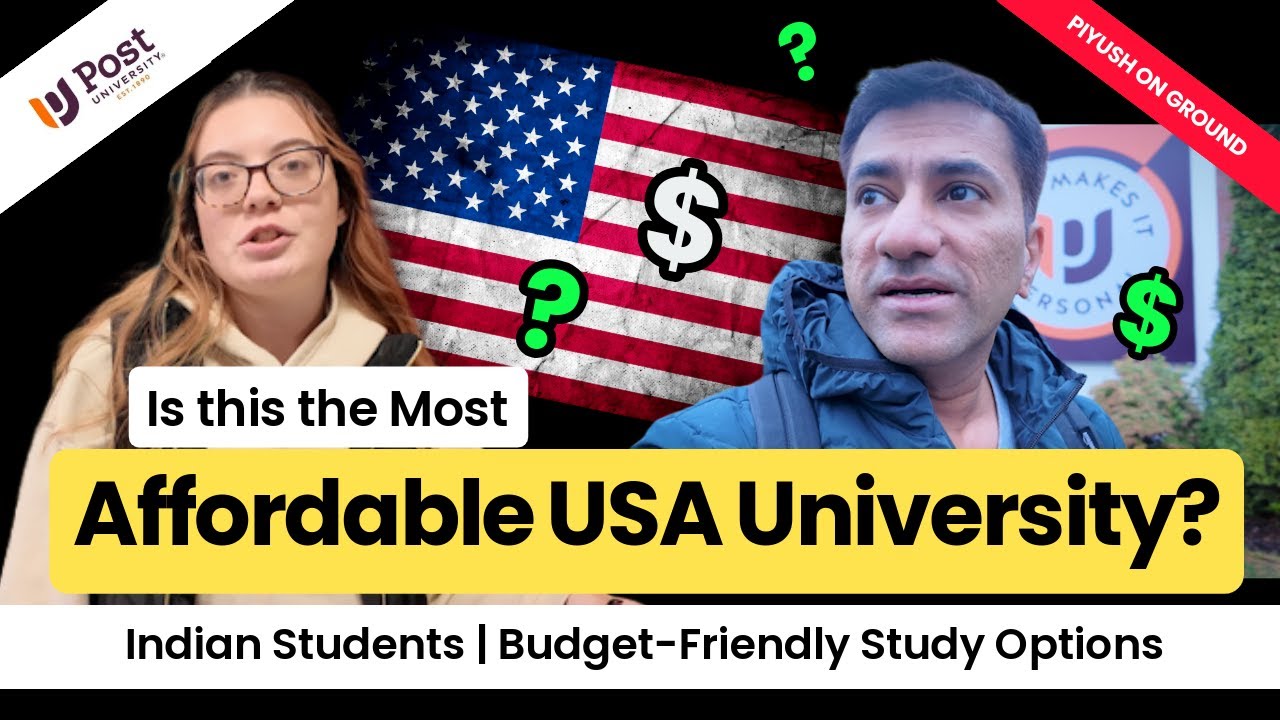 Most Affordable University in the USA for Indian Students| Post University Campus Tour 🎓