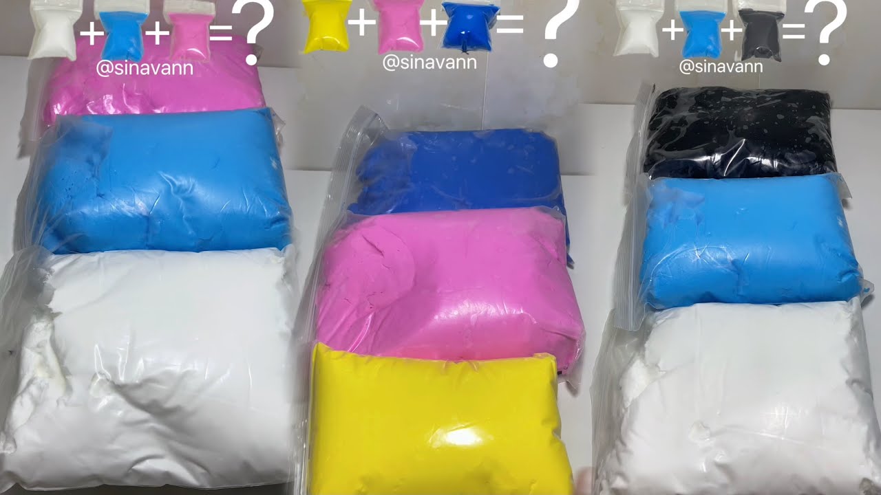 ASMR & COLOR’S MIX polymer clay🌈✨🥰|| campilation video || #6 #slime #clay #asmr 
