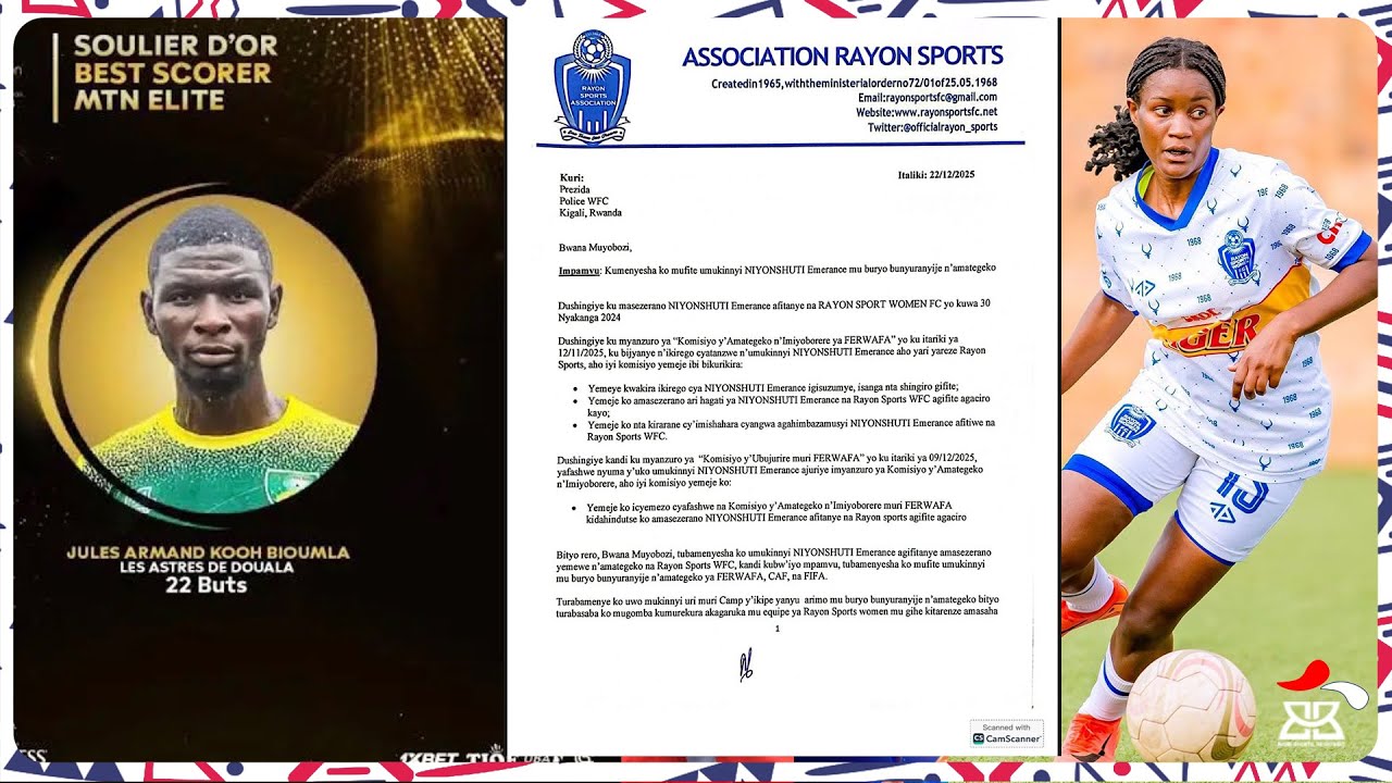 AMAKURU MURI RAYON SPORTS: RUTAHIZAMU UKOMEYE CYANE, IBARUWA YINDI