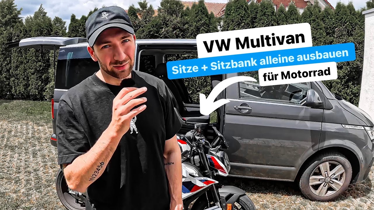 VW Multivan T6 alleine Sitze und Sitzbank ausbauen für Motorrad #multivan #motorrad #tutorial