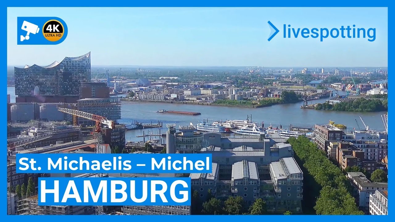 🔴 LIVE: Hamburg Michel – Webcam mit Panoramablick auf Hafen