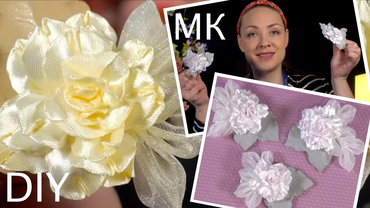 Свадебные Заколки Розочки канзаши/ Ксения Назарова