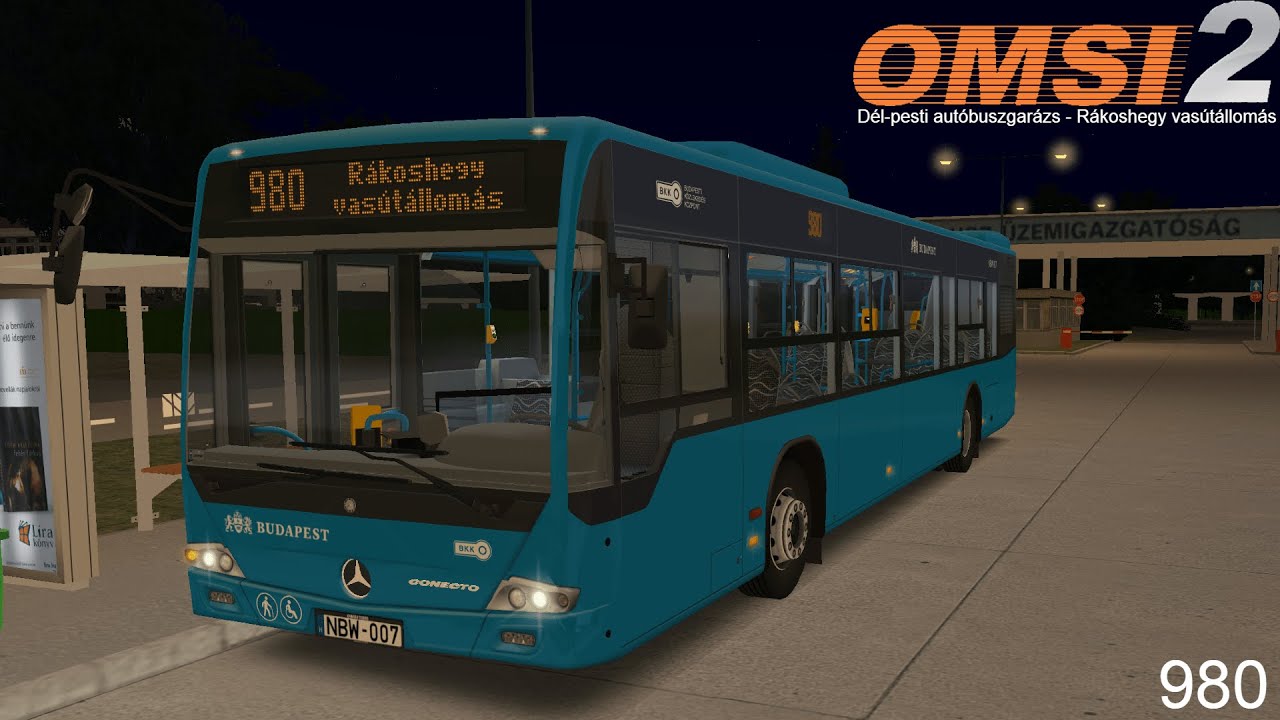 OMSI 2 | 980 | Dél-pesti autóbuszgarázs - Rákoshegy vasútállomás | Mercedes Benz Connecto