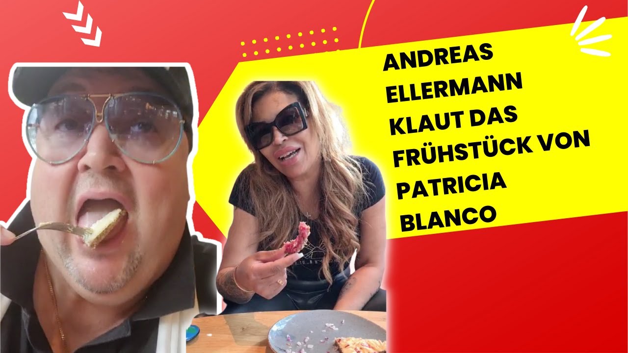 Andreas Ellermann klaut das Frühstück von Patricia Blanco