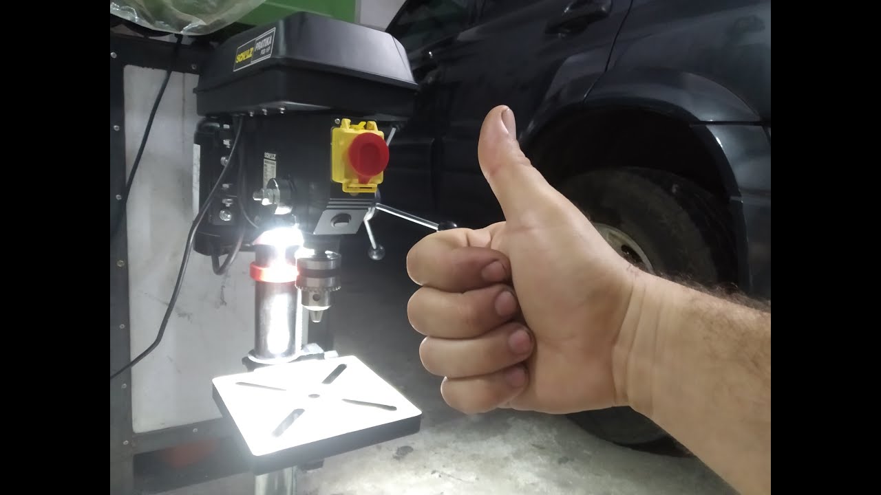 Adaptando da Iluminação na Furadeira de bancada FSB 16P da Shulz. Mais uma ideia CMX