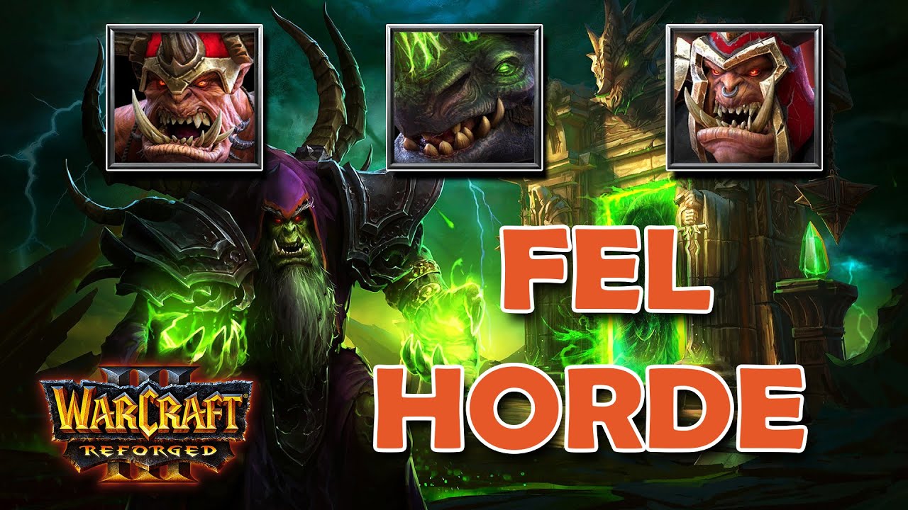 Fel Orcs Race Showcase Gameplay - Warcraft 3 Custom Race Review