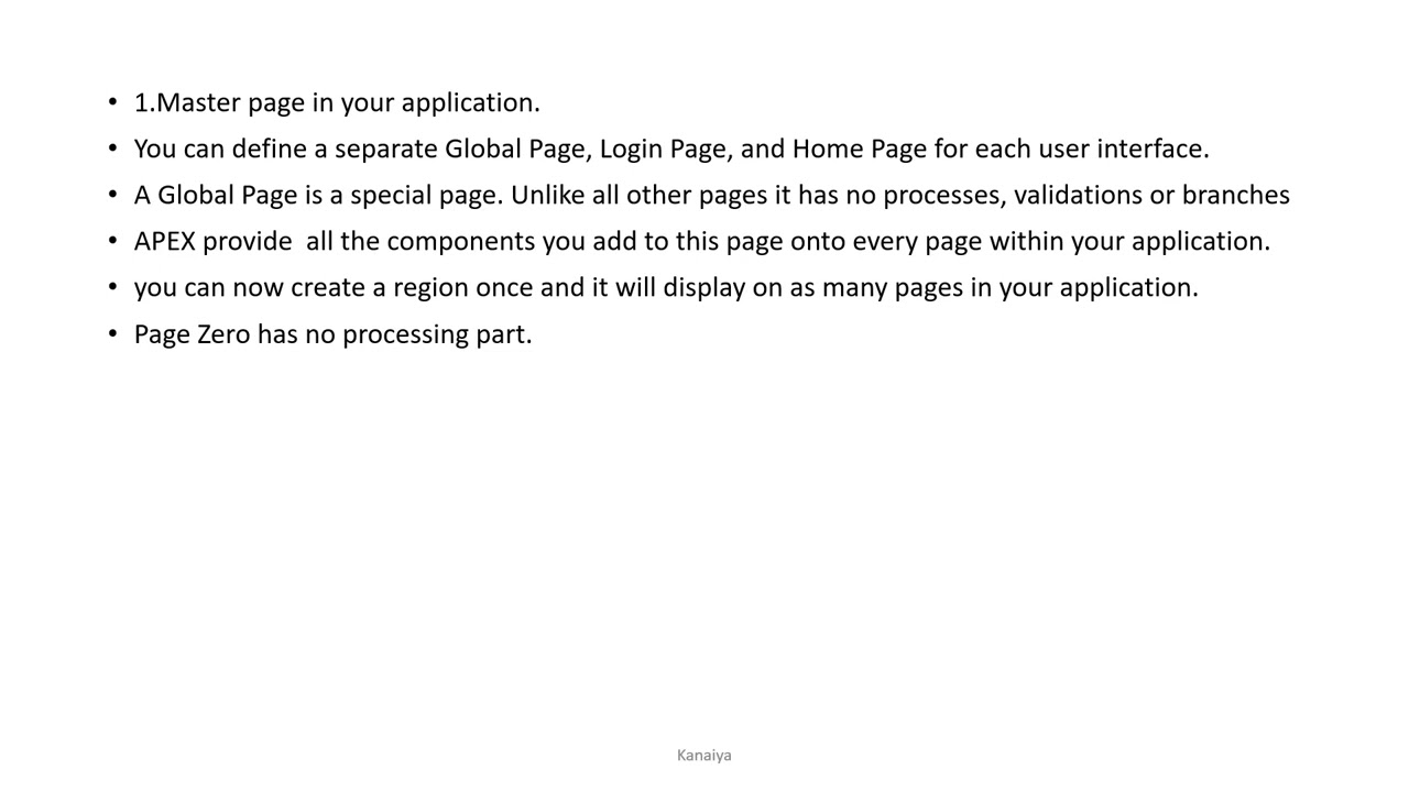 What is Page Zero or  Global Page in Oracle APEX