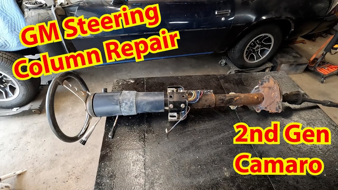 80 Camaro steering column repair including replacement of ignition actuator and key switch.