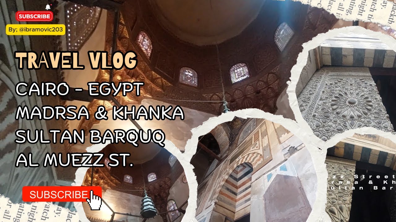 Walking tour old Cairo, Madrasa of Sultan Barquq, Al Muezz Street #travelvlog  #islamiccairo #egypt