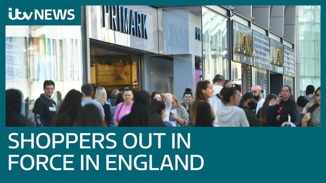 Thousands queue as shops in England reopen for first time since March coronavirus lockdown |ITV News