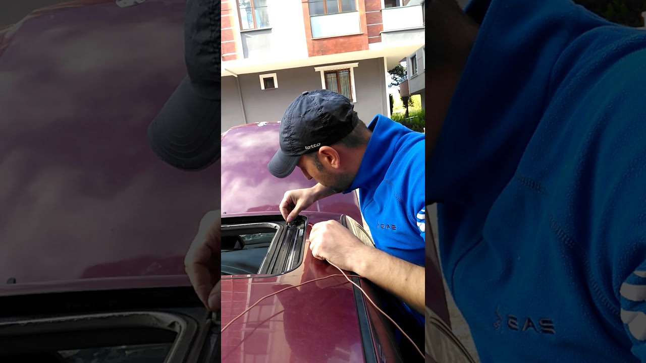 BMW sunroof su kanalı temizleme