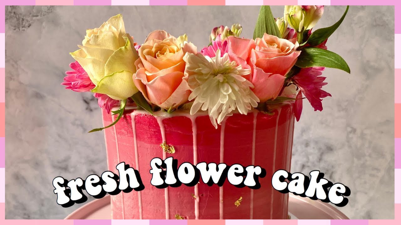 How to Decorate a Fresh Flower Cake | bakes by amal