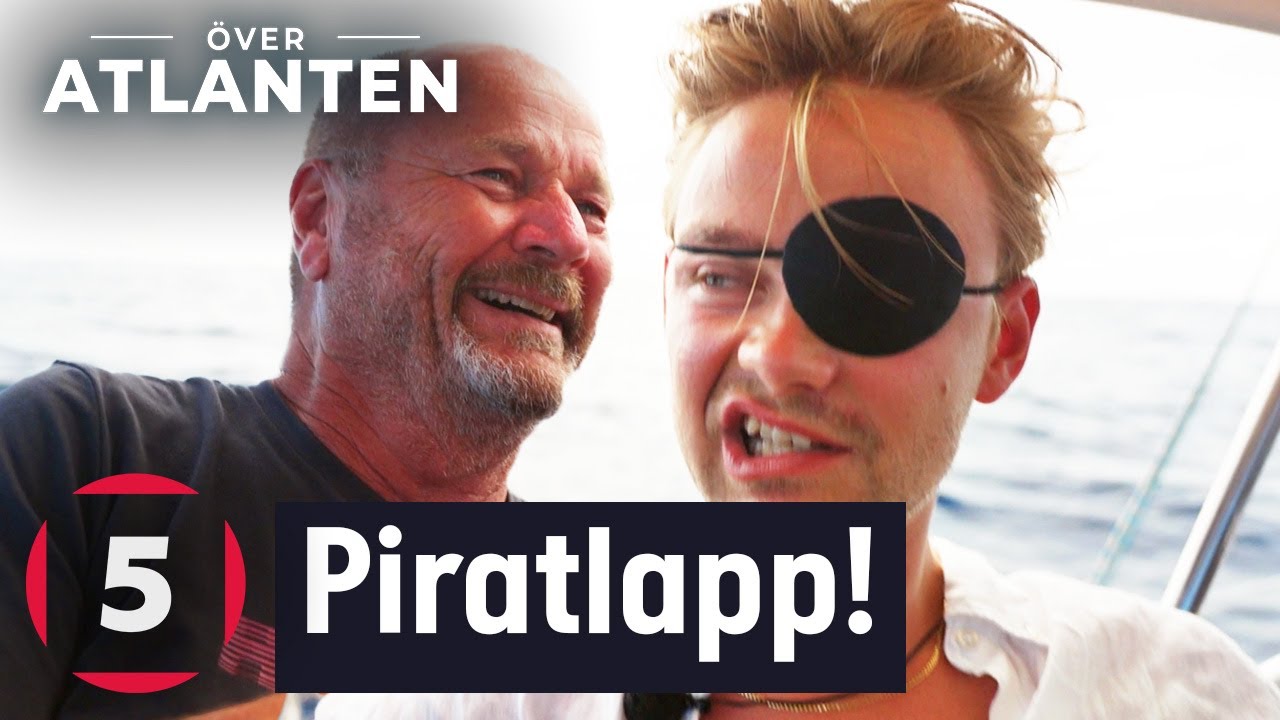 Hampus Hedström blir en äkta pirat när han måste ha ögonlapp! | Över Atlanten | Kanal 5