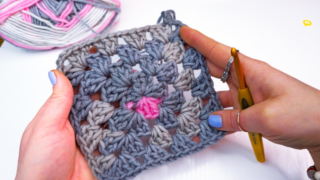How to crochet seamless Granny Square for absolute beginners in detail VERY EASY !!!!