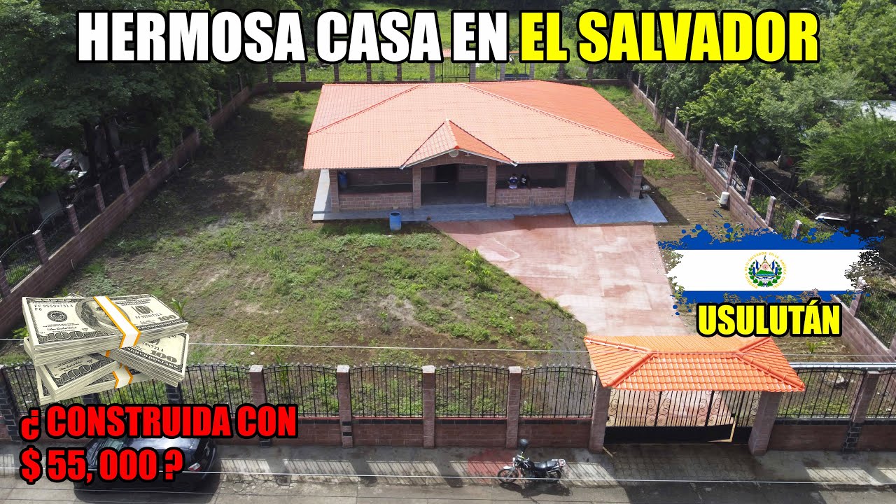 Hermosa casa construida con sólo $55,000 en El Salvador!😱 CONTRATENOS AL: +503 6451-4988
