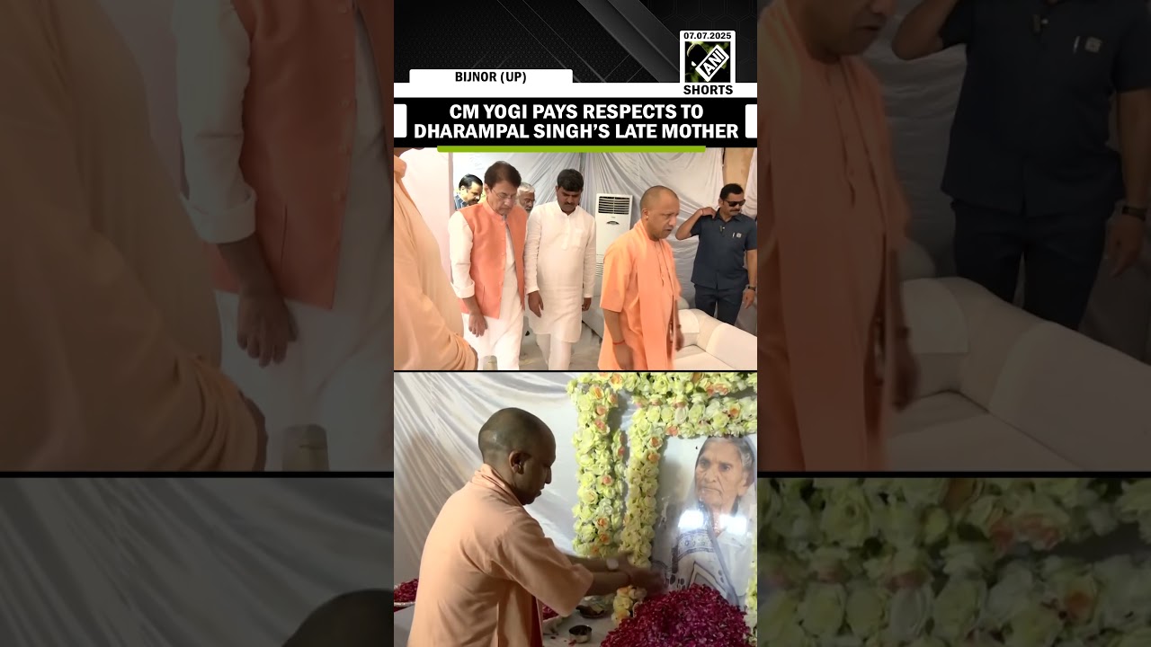 UP CM Yogi Adityanath visits Bijnor to pay respects to UP Minister Dharampal Singh&rsquo;s late mother