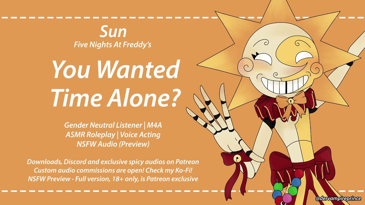 ASMR | FNAF - Alone Time With Sun [M4A] [Romantic] [Kisses] [Spicy Preview]