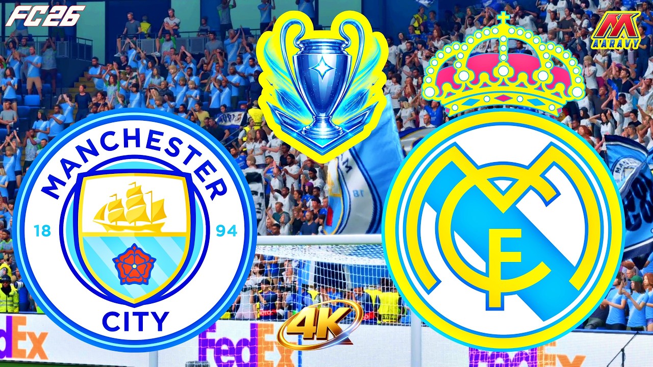 Man City Vs Real Madrid Champions League Full Match Gameplay FC 26
