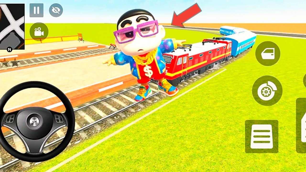 WORLD’S BIGGEST SHIN-CHAN BLOCKING INDIAN TRAIN 😂🔥 - INDIAN THIFT AUTO SIMULATOR 