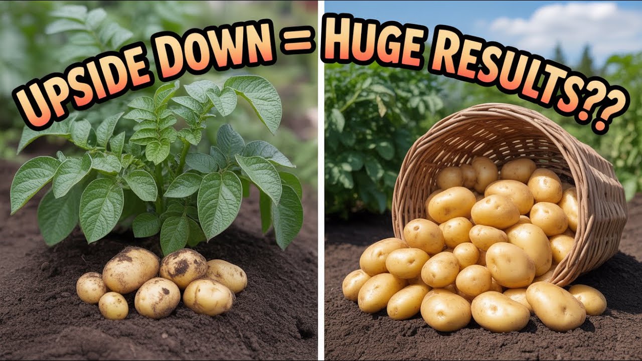 🌱✨Crazy Results What Happened When We Planted Potatoes UPSIDE DOWN! 😲🥔