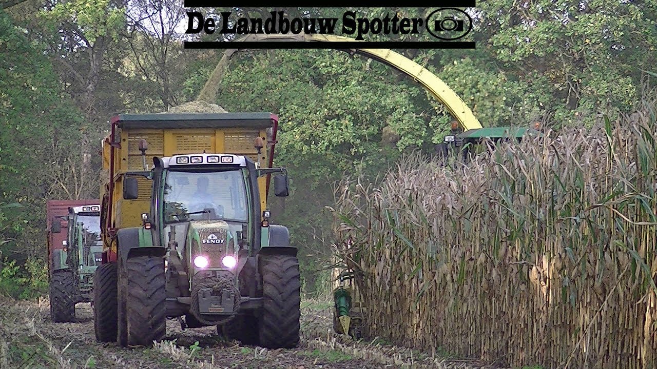 Mais hakselen | John Deere 6850 | Fendt 412 + 712 + 720 | P. van den Hardenberg | Harvesting maize