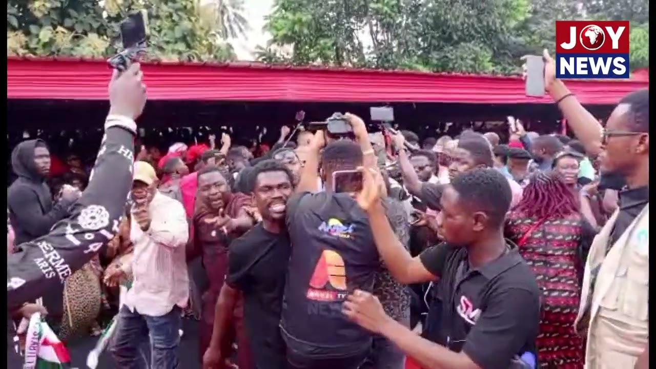 Clashes erupt as NPP, NDC supporters face off at late Akwatia MP&rsquo;s 40-day observation. #JoyNews