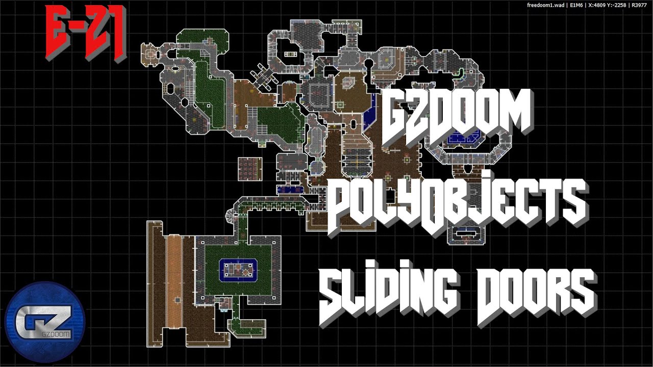 GZDoom Mapping - PolyObjects Sliding Doors - Tutorial 21 | Ultimate Doom Builder(UDB)