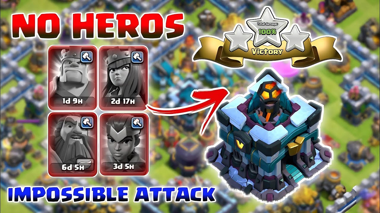 TH13 NO HERO ATTACK STRATEGY REVEALED! TH13 NO HEROS ATTACK | Thirteen Hero Attack Strategy REVEALED