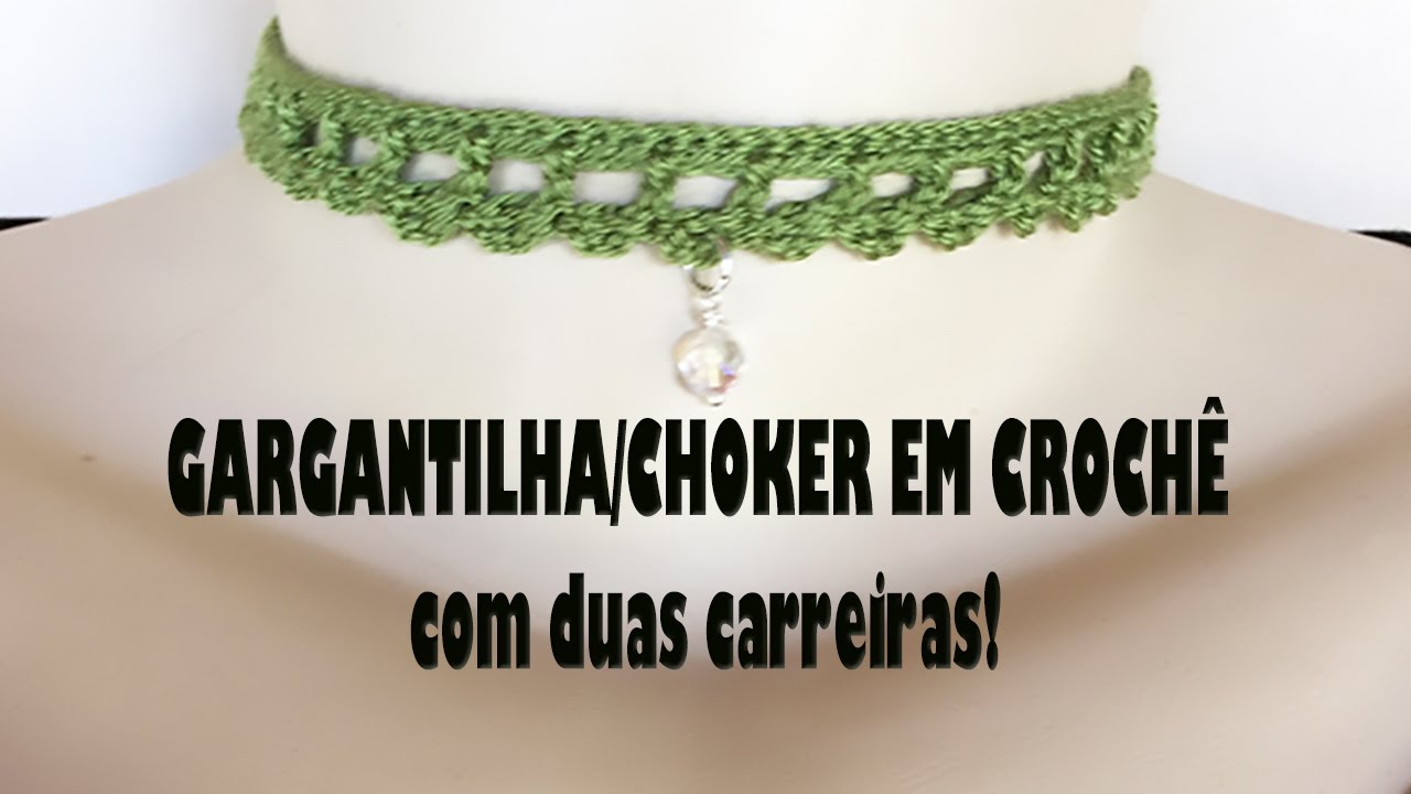 GARGANTILHA/CHOKER FÁCIL EM CROCHÊ!