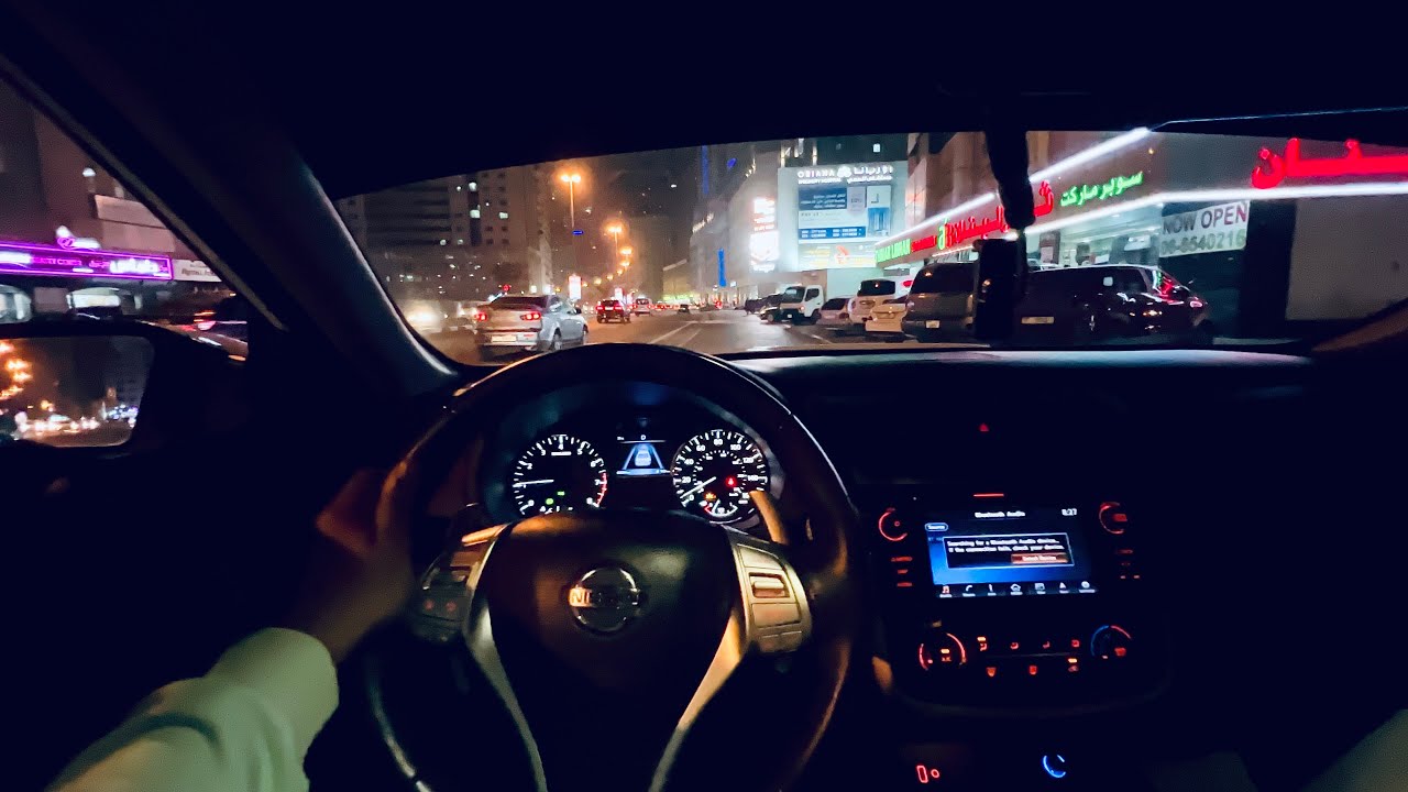 DRIVE WITH ME AT NIGHIT  || Nissan Altima 2018 (2.5) || POV test drive in Dubai