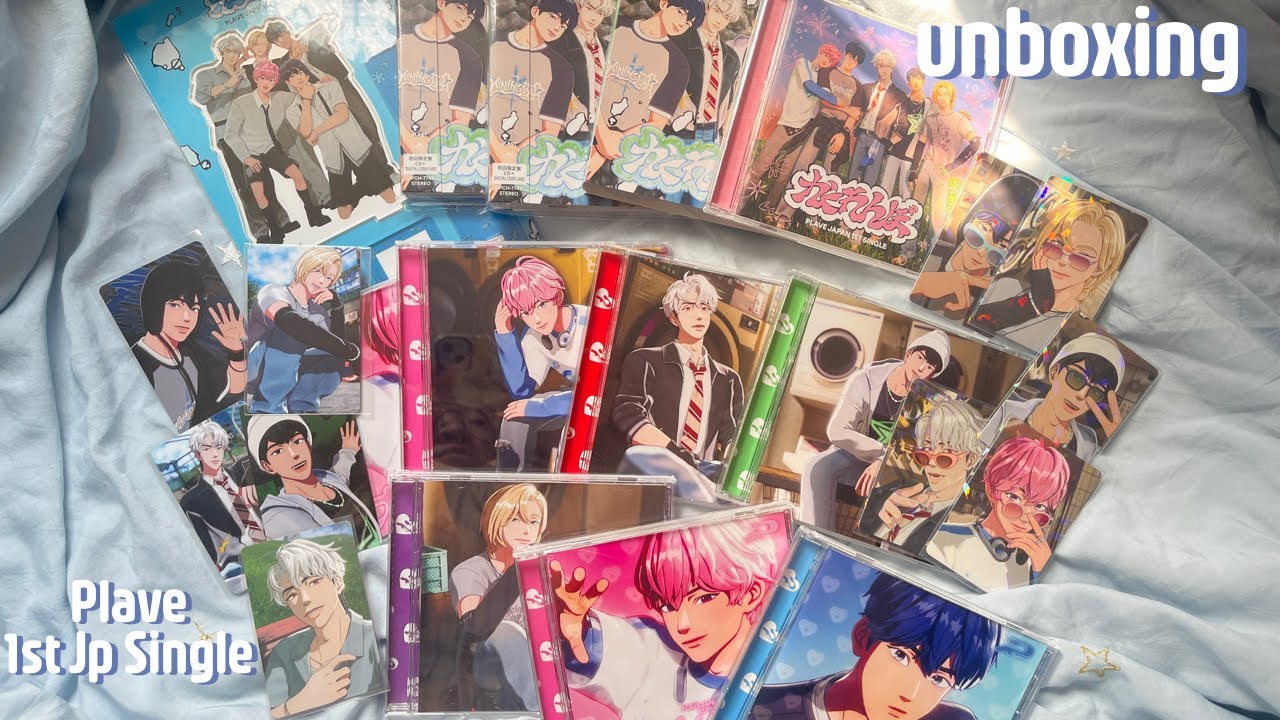 【unboxing】 plave 1st Japan single 💞 can i get all the duo cards this time? 💟