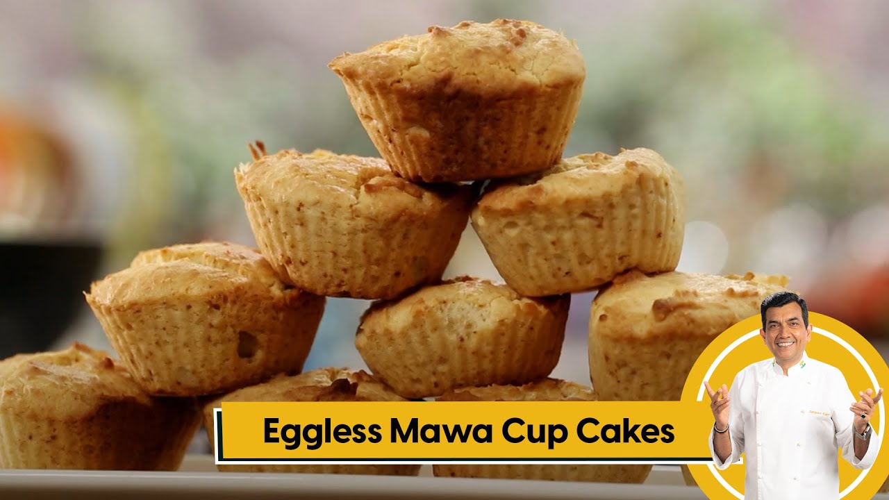 Eggless Mawa Cupcakes | एगलेस मावा कपकेक्स | Eggless Recipes | Sanjeev Kapoor Khazana