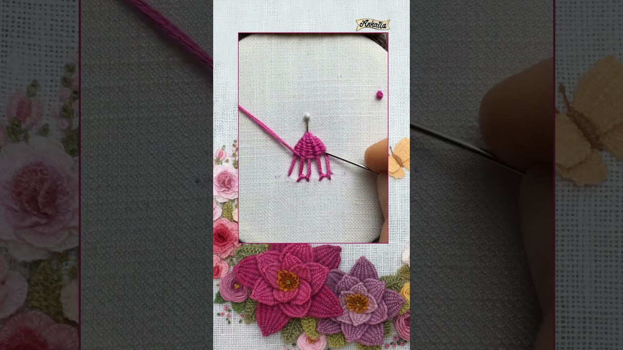 Learn Easy Woven Picot Stitch to Create Stunning Layered 3D Embroidery Flowers  #needleweaving