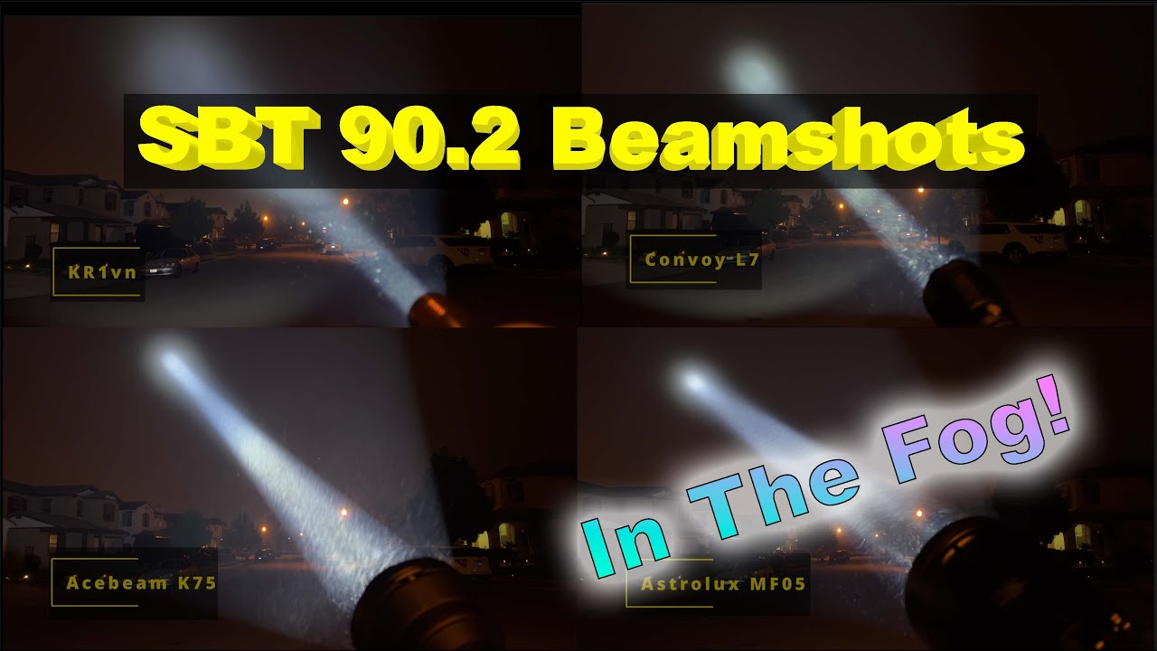 SBT Shootout - 4 SBT90.2 flashlights compared