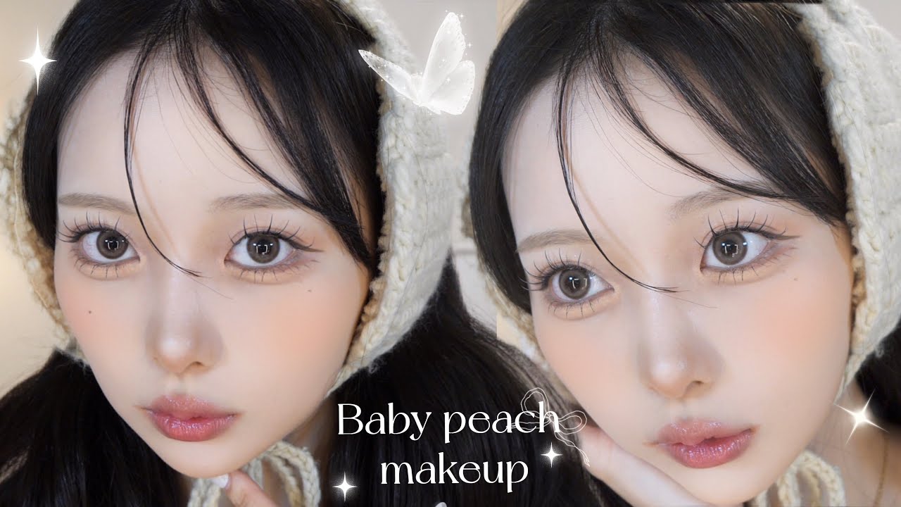 愛されバブみピーチメイク🍑⟡.· Baby peach makeup♡
