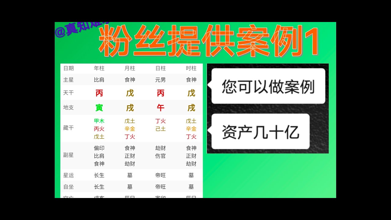 资产过亿的八字格局分析。