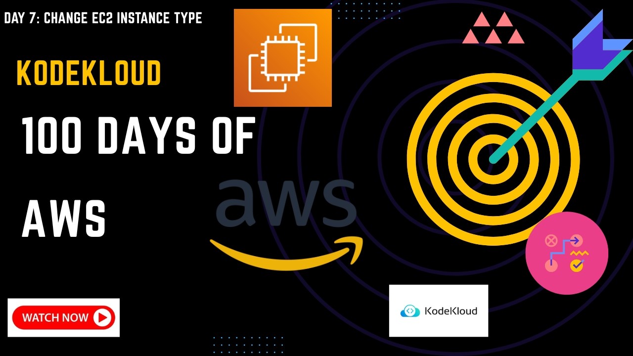 Day 7: Change EC2 Instance Type | 100 Days of AWS Cloud | KodeKloud Engineer  | Easy English