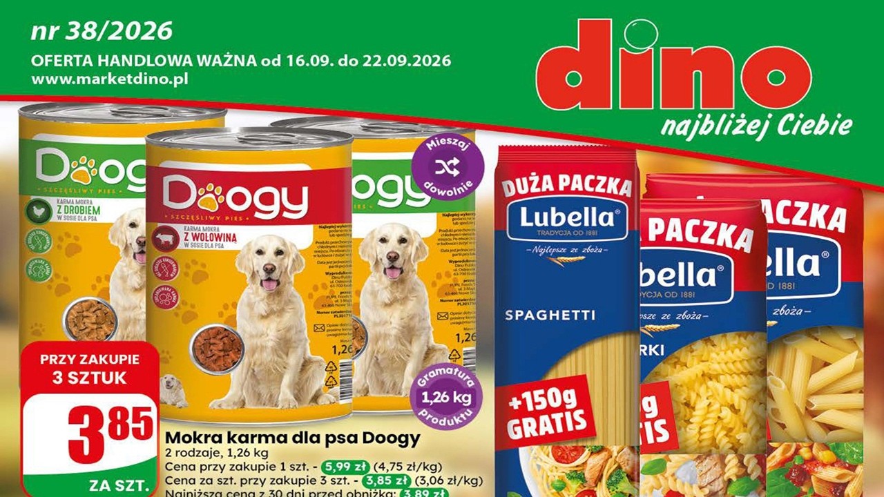 Gazetka Dino ważna od jutra 16.09.2026 🛒 NAJNOWSZE OKAZJE! CO WARTO KUPIĆ?