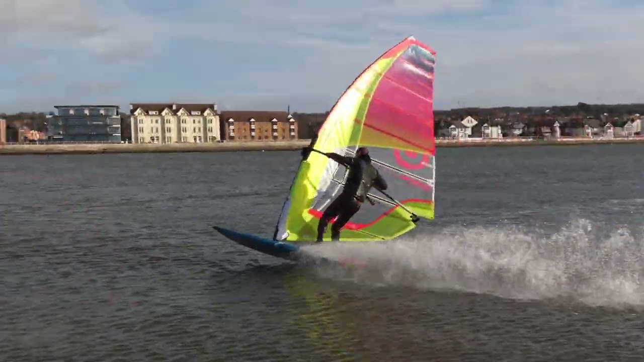 West Kirby Windsurfing Down the wall 29-Dec-2022