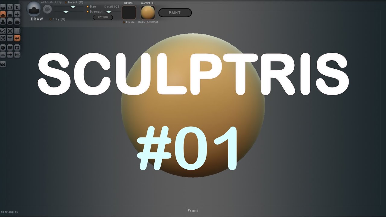 Sculptris #01: интерфейс и файловые операции