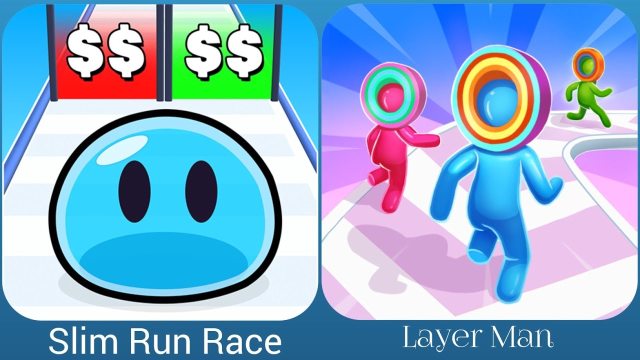 Slime Run Race vs Layer Man - Max Levels Unlocked Speedrun Gameplay