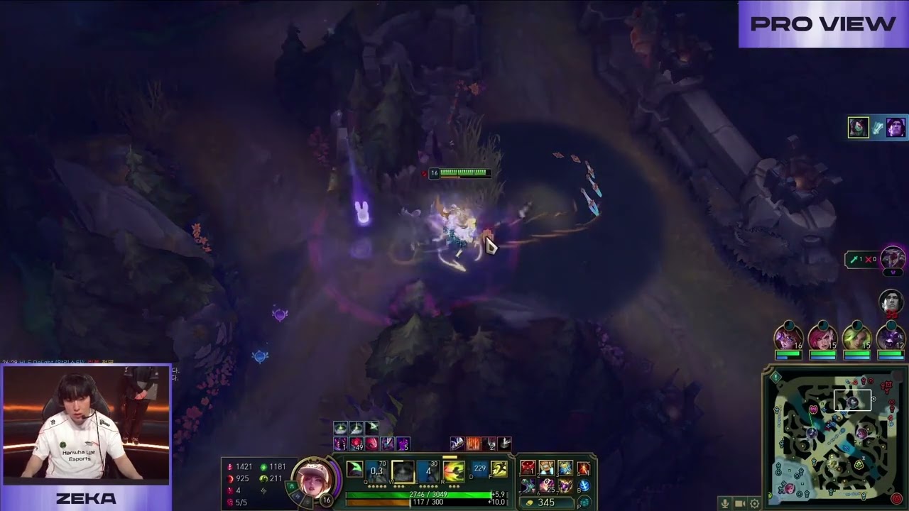 HLE Zeka Akali Pro View | DNF vs HLE | 2025 LCK Round 1-2 W2D1