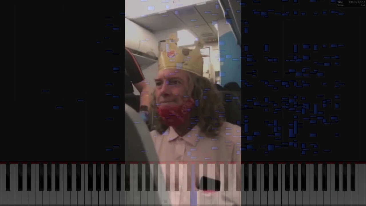 Burger King Crown Man Yells Slur Meme | Piano Cover