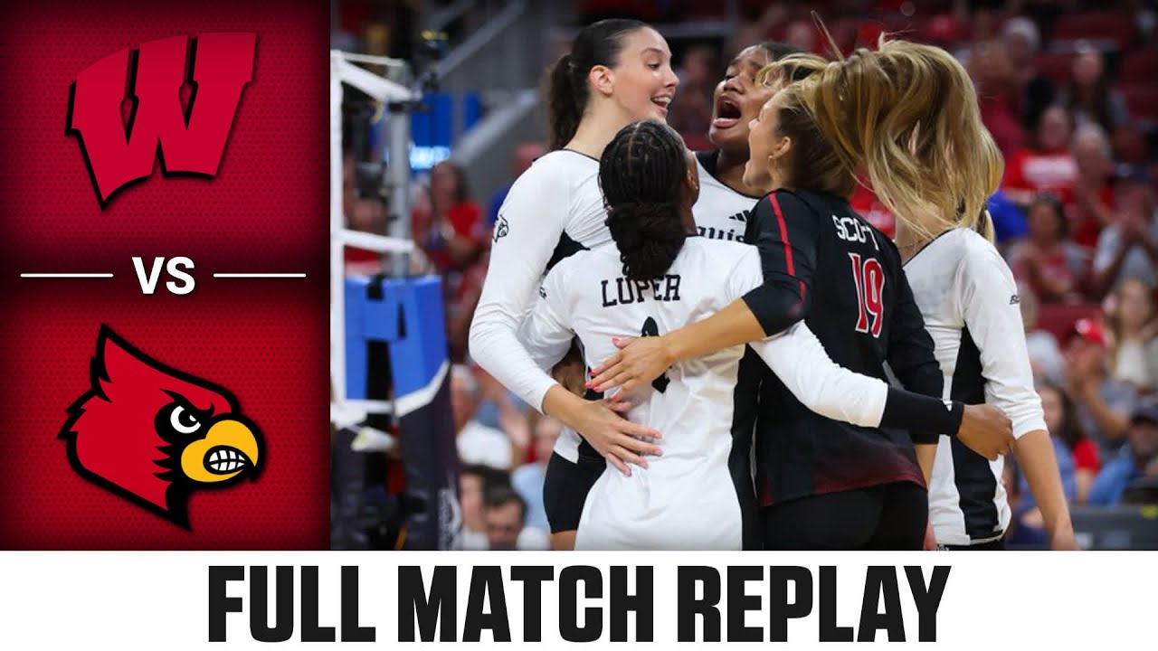 Wisconsin vs. Louisville Full Match Replay | 2024 ACC Volleyball