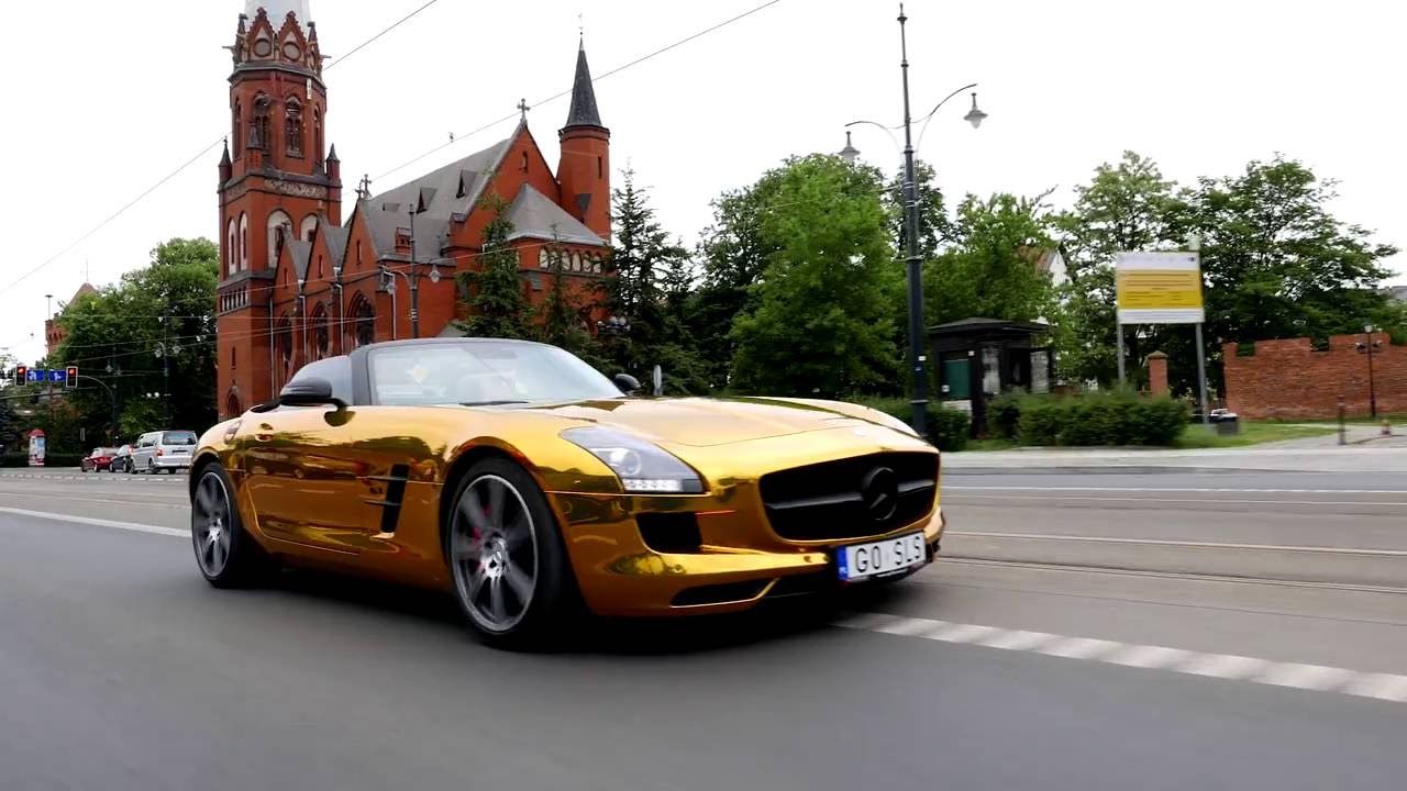 Mercedes SLS Gold Chrome by Aplikatorzy.pl prod. Szybkie Miasto