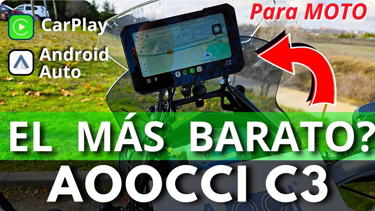 Pruebo el AOOCCI C3 PLUS, un Carplay y Android Auto para moto BARATO, merece la pena?