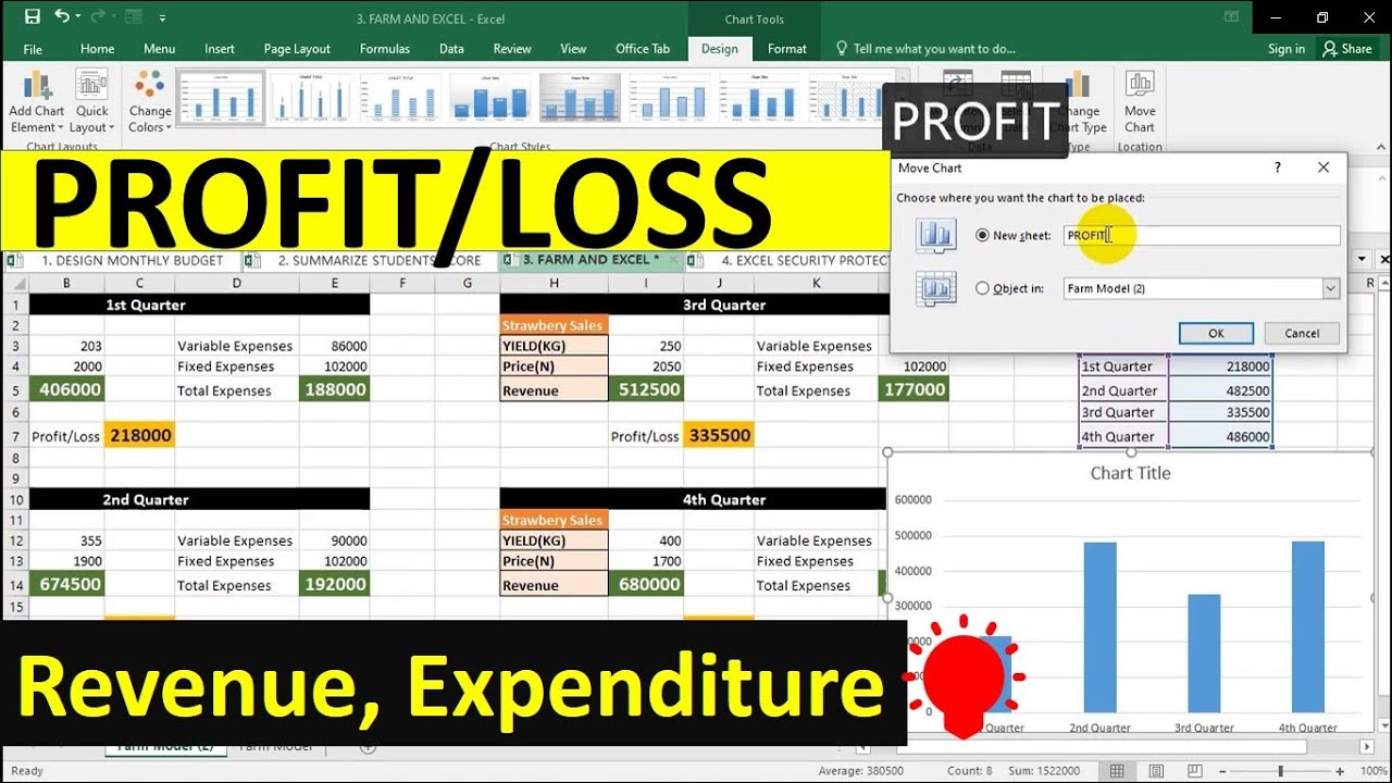 Use Excel to Calculate Profit/Loss, Revenue, Track Your Expenditure
