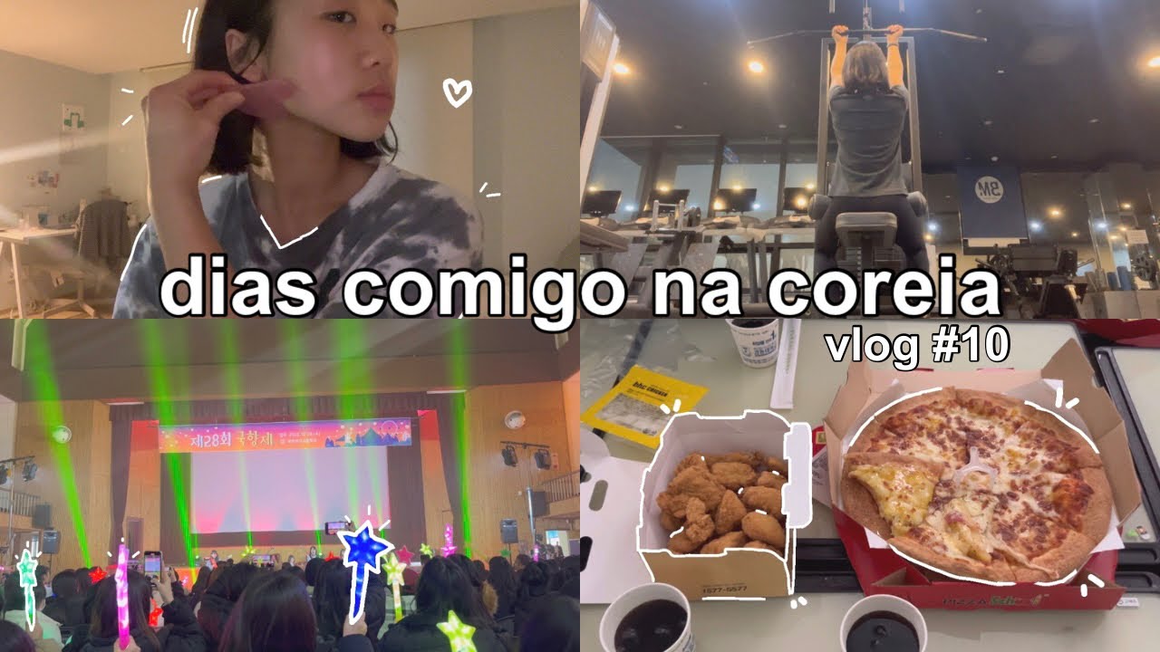 dias comigo na coreia vlog #10 🇰🇷 | escola, cinema, festival, acad, unboxing, comida, ano novo etc