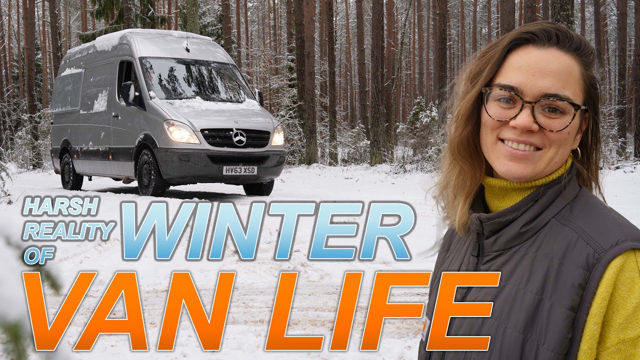 WINTER WILD SWIMMING & NEEDING HELP! - VAN LIFE LITHUANIA
