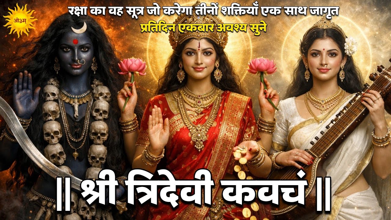 दुर्लभ त्रिदेवी कवचम् नकारात्मक शक्तियों से रक्षा का सिद्ध कवच अवश्य सुनें Devi Protection Mantra